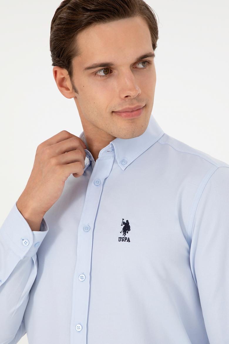 Erkek Açık Mavi Uzun Kollu Gömlek - 50296778016