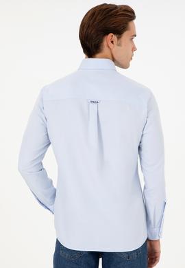 Erkek Açık Mavi Uzun Kollu Gömlek - 50296778016