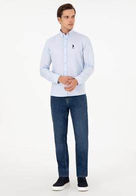 Erkek Açık Mavi Uzun Kollu Gömlek - 50296778016