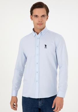Erkek Açık Mavi Uzun Kollu Gömlek - 50296778016