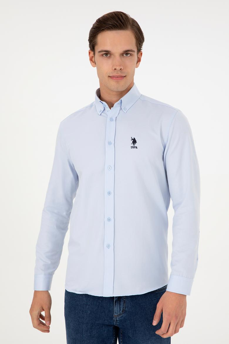 Erkek Açık Mavi Uzun Kollu Gömlek - 50296778016