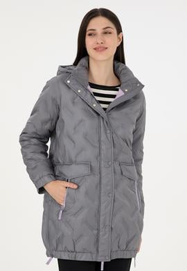 Kadın Açık Gri Kaban - 50291306025