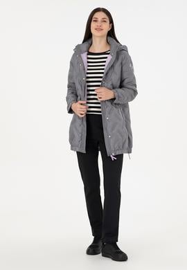 Kadın Açık Gri Kaban - 50291306025