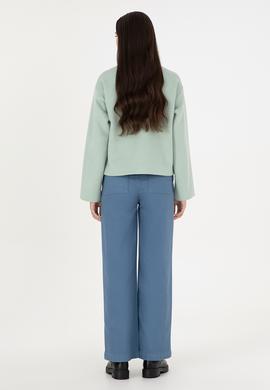 Kadın Saks Kanvas Pantolon - 50290859012