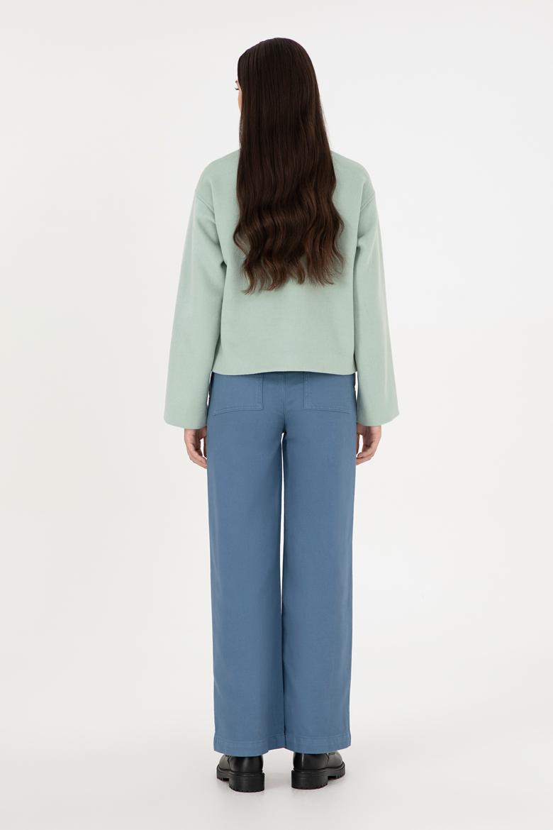 Kadın Saks Kanvas Pantolon - 50290859012