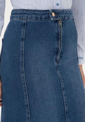 Kadın Mavi Maxi Boy Jean Etek - 50291112003