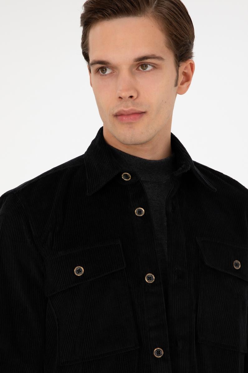 Erkek Siyah Uzun Kollu Gömlek