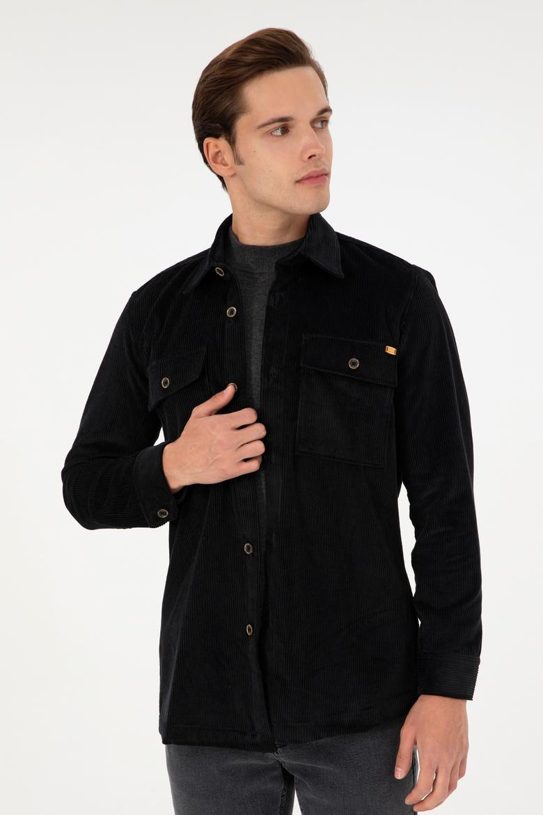 Erkek Siyah Uzun Kollu Gömlek - 50291242010