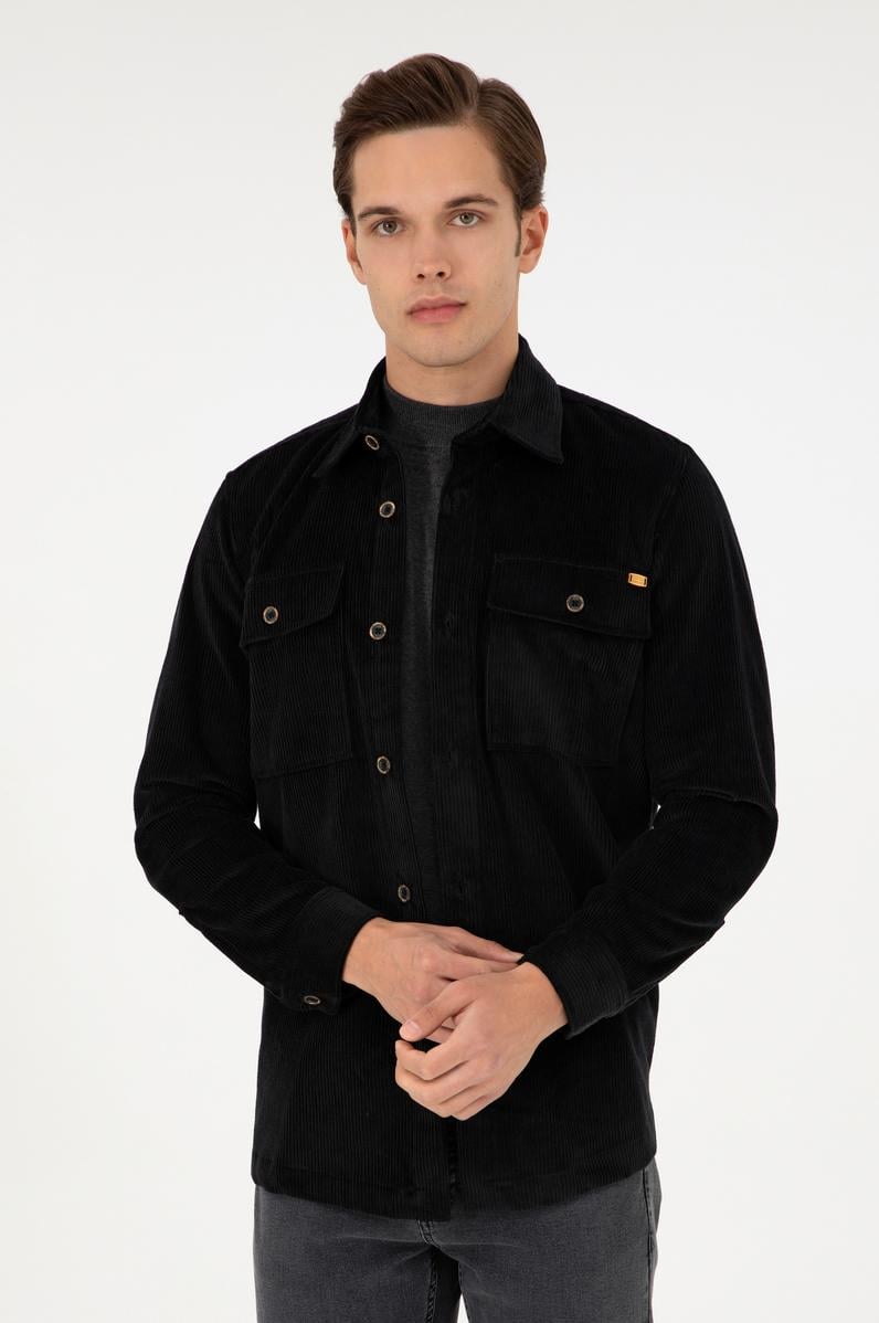 Erkek Siyah Uzun Kollu Gömlek