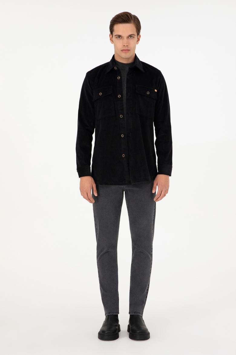 Erkek Siyah Uzun Kollu Gömlek - 50291242010