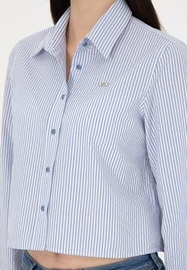 Kadın Saks Uzun Kollu Gömlek - 50291106004