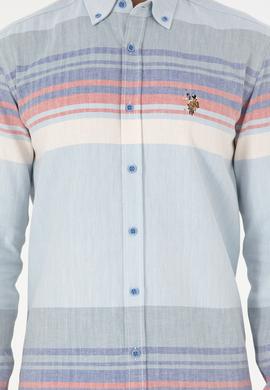 Erkek Saks Uzun Kollu Gömlek - 50291255007