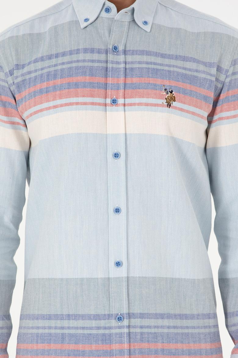 Erkek Saks Uzun Kollu Gömlek - 50291255007