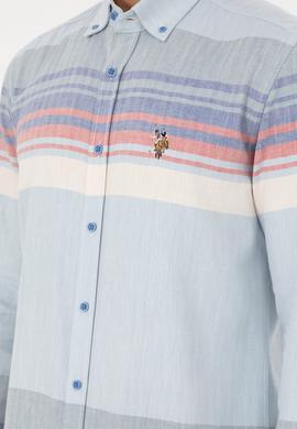 Erkek Saks Uzun Kollu Gömlek - 50291255007