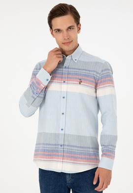 Erkek Saks Uzun Kollu Gömlek - 50291255007