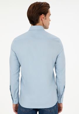 Erkek Açık Mavi Uzun Kollu Gömlek - 50292313006