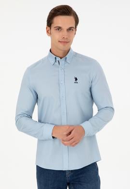 Erkek Açık Mavi Uzun Kollu Gömlek - 50292313006