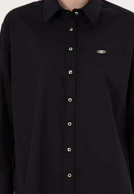 Kadın Siyah Uzun Kollu Gömlek - 50293802038