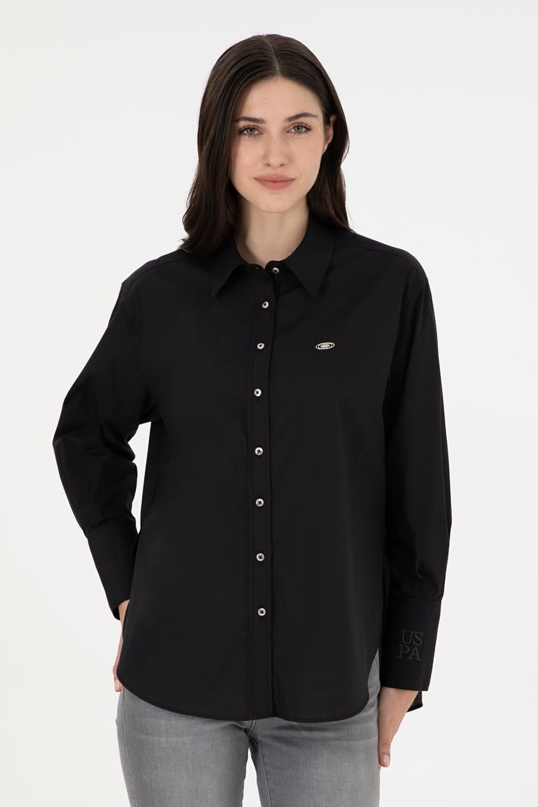 Kadın Siyah Uzun Kollu Gömlek