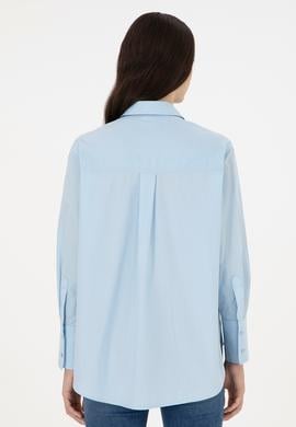 Kadın Açık Mavi Uzun Kollu Gömlek - 50293802031