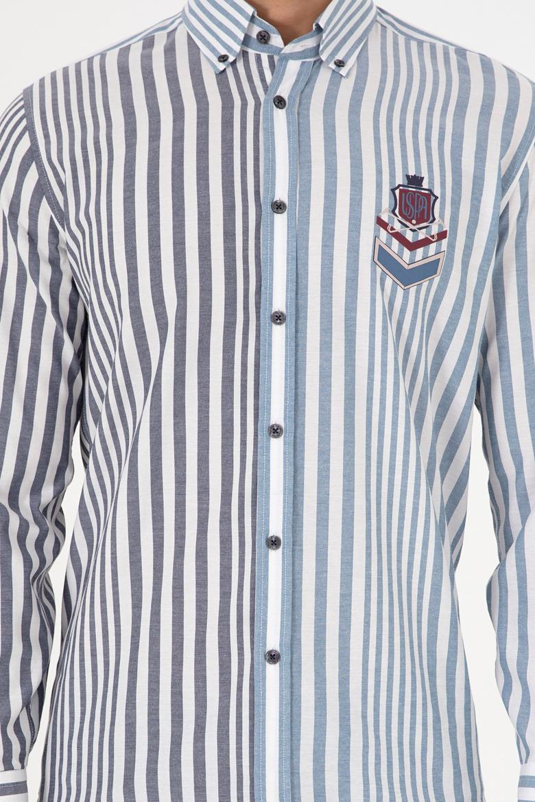 Erkek Lacivert Uzun Kollu Gömlek - 50293493004