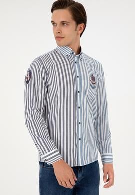 Erkek Lacivert Uzun Kollu Gömlek - 50293493004