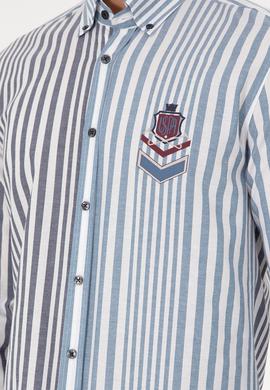 Erkek Lacivert Uzun Kollu Gömlek - 50293493004