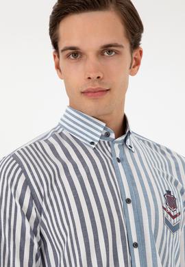 Erkek Lacivert Uzun Kollu Gömlek - 50293493004