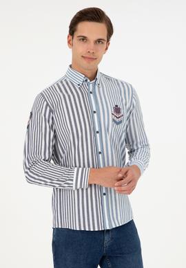 Erkek Lacivert Uzun Kollu Gömlek - 50293493004