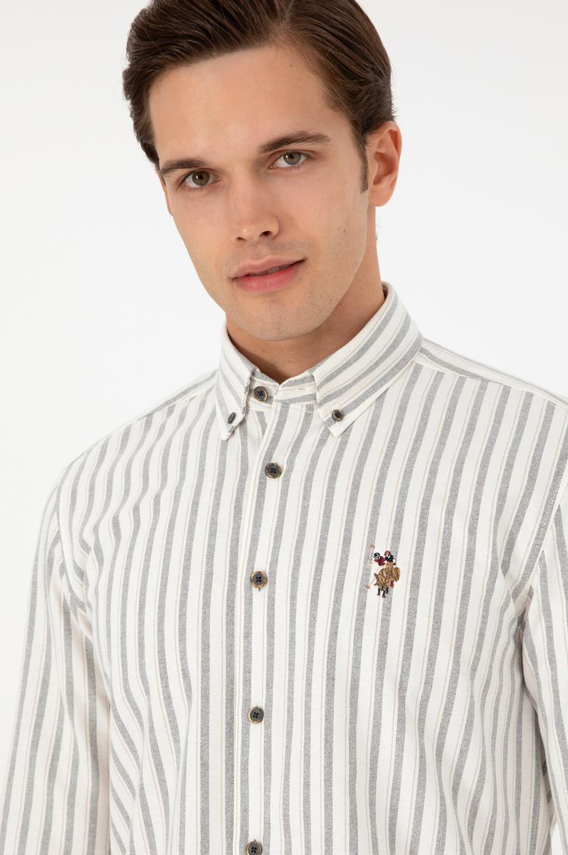 Erkek Antrasit Uzun Kollu Gömlek