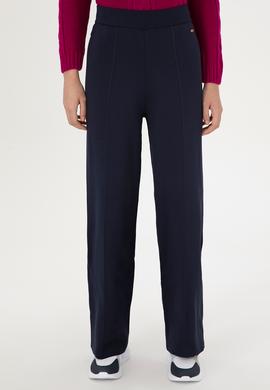 Kadın Lacivert Loose Fit Triko Pantolon - 50293068010