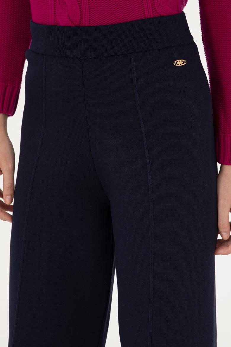 Kadın Lacivert Loose Fit Triko Pantolon - 50293068010