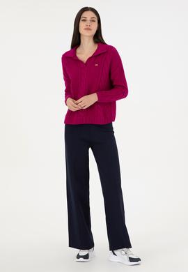 Kadın Lacivert Loose Fit Triko Pantolon - 50293068010