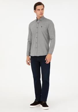Erkek Antrasit Uzun Kollu Gömlek - 50296626025