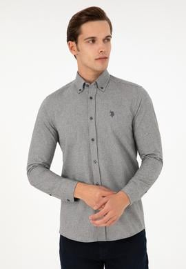 Erkek Antrasit Uzun Kollu Gömlek - 50296626025