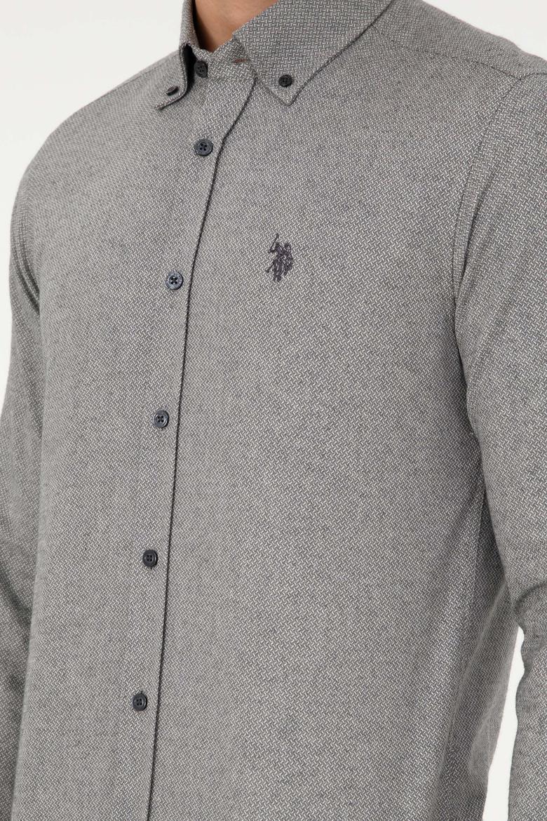 Erkek Antrasit Uzun Kollu Gömlek - 50296626025