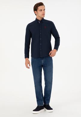Erkek Lacivert Uzun Kollu Gömlek - 50296687005