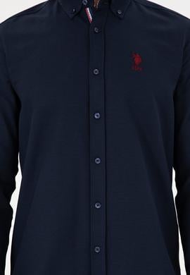 Erkek Lacivert Uzun Kollu Gömlek - 50296687005