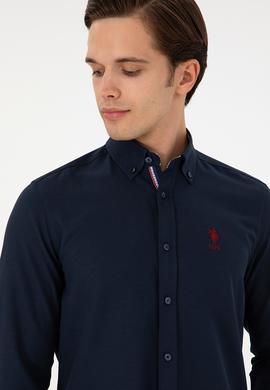 Erkek Lacivert Uzun Kollu Gömlek - 50296687005