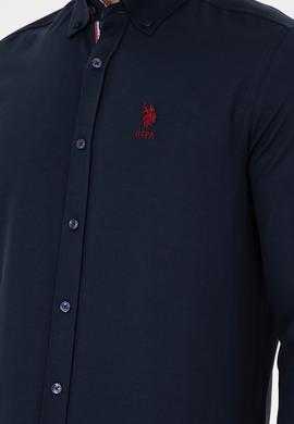 Erkek Lacivert Uzun Kollu Gömlek - 50296687005