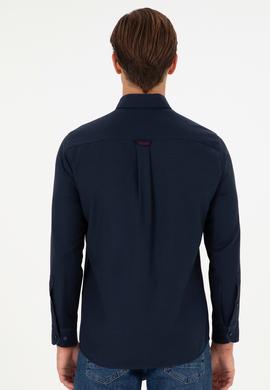 Erkek Lacivert Uzun Kollu Gömlek - 50296687005