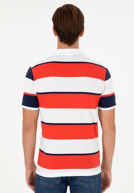 Erkek Regular Fit Polo Yaka Kırmızı Tişört - 50282023023