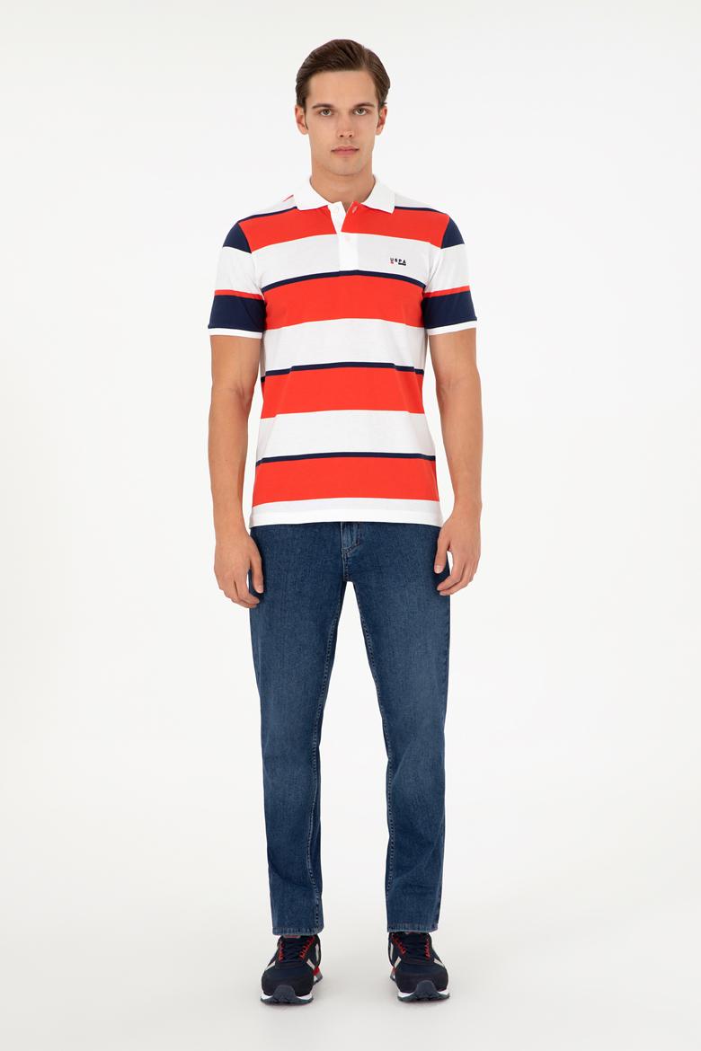 Erkek Regular Fit Polo Yaka Kırmızı Tişört - 50282023023