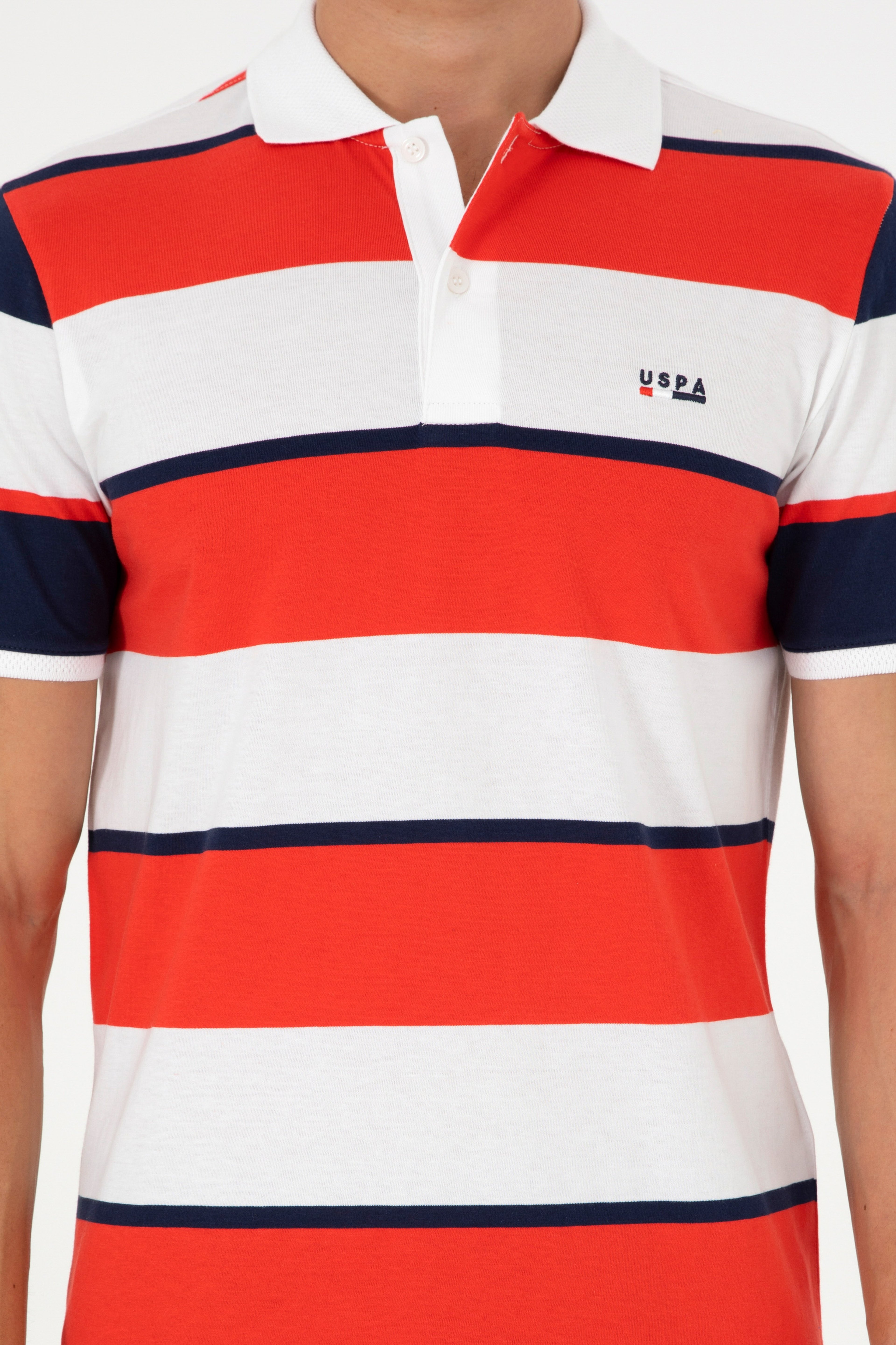 Erkek Regular Fit Polo Yaka Kırmızı Tişört - Image 6
