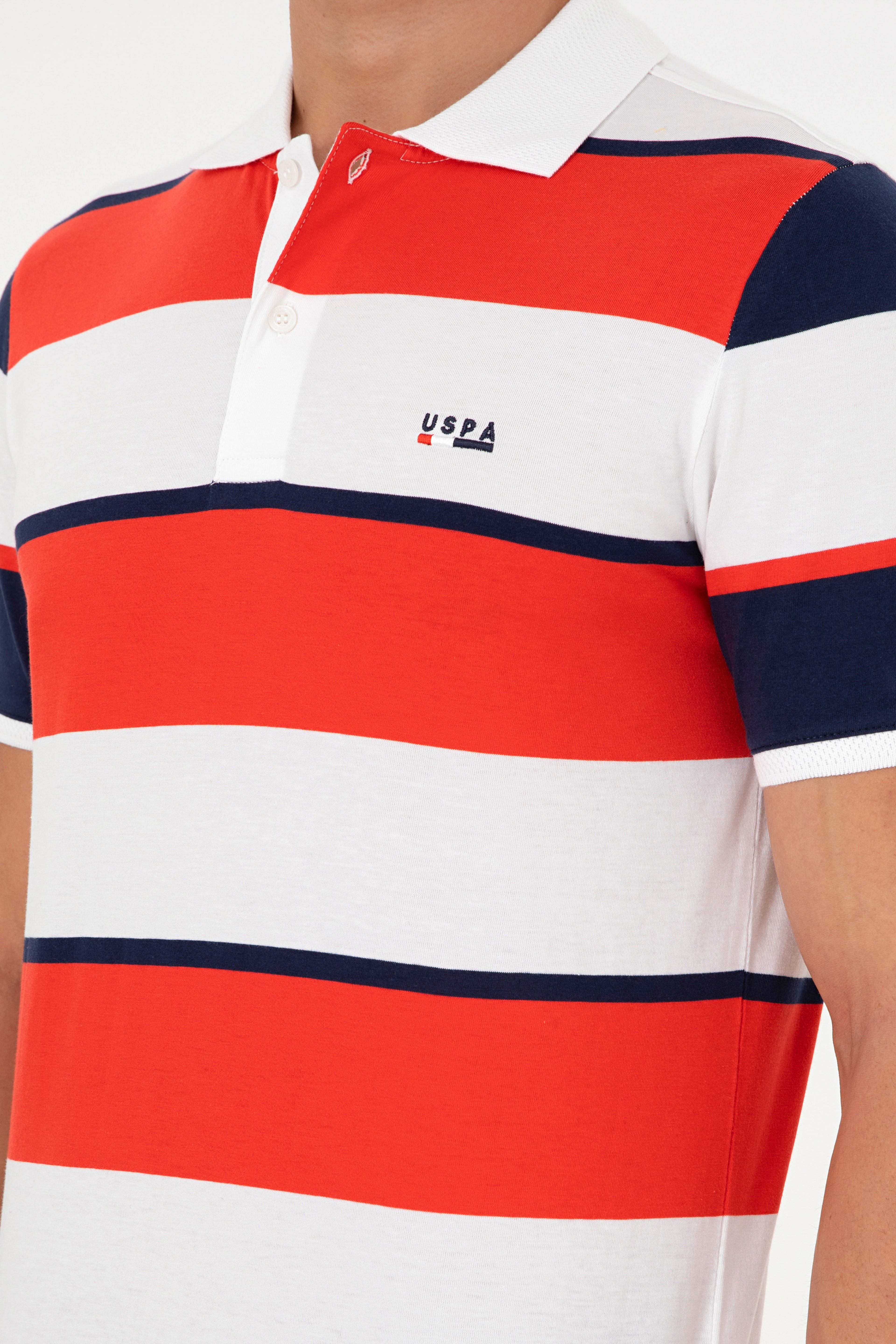 Erkek Regular Fit Polo Yaka Kırmızı Tişört - Image 7