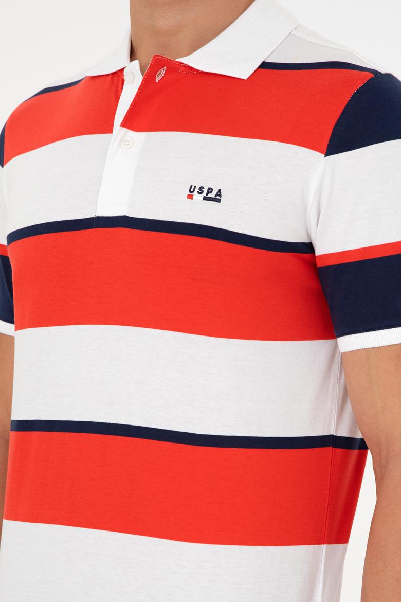 Erkek Regular Fit Polo Yaka Kırmızı Tişört - 50282023023