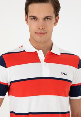 Erkek Regular Fit Polo Yaka Kırmızı Tişört - 50282023023