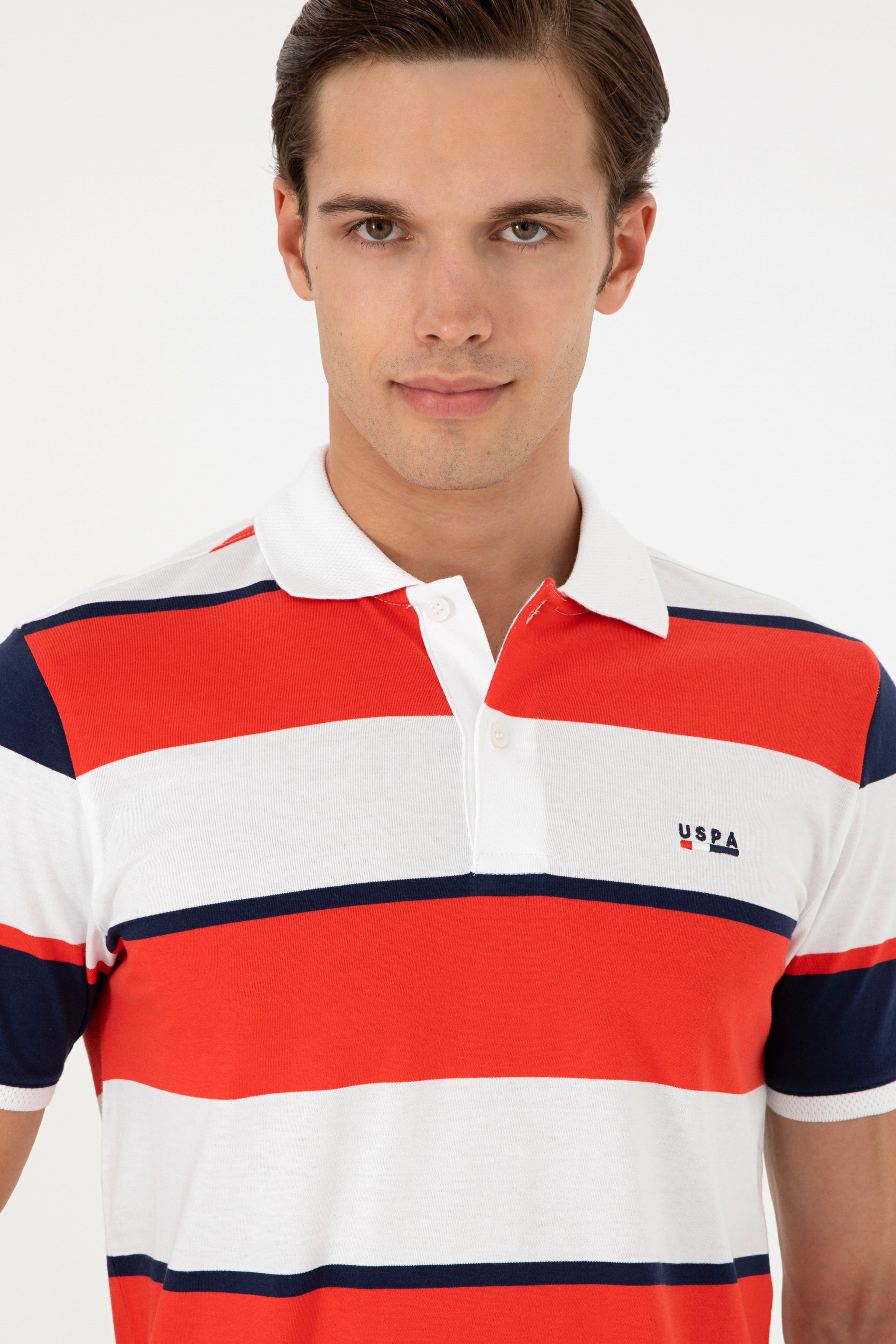 Erkek Regular Fit Polo Yaka Kırmızı Tişört