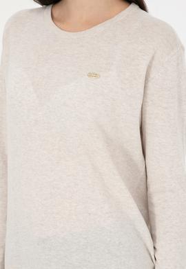 Kadın Taş Melanj Basic Bisiklet Yaka Kazak - 50288951038