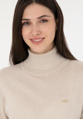 Kadın Taş Basic Boğazlı Kazak - 50288974061